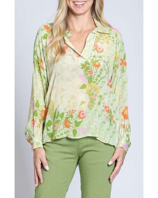 Apny Green Print Popover Top