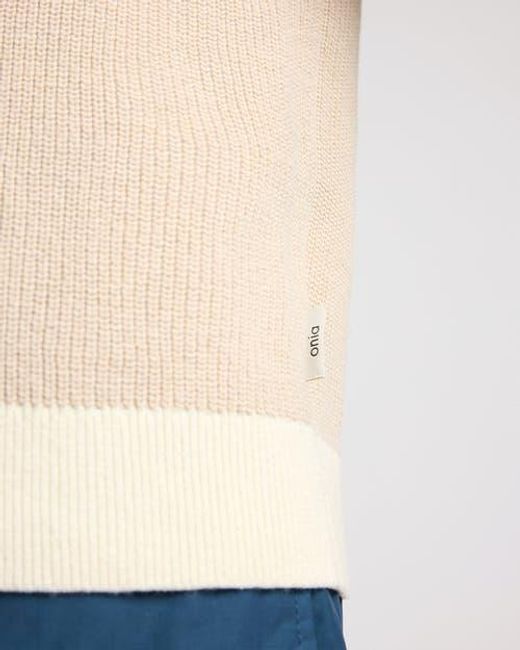 Onia Natural Cotton Linen Button Up Sweater for men