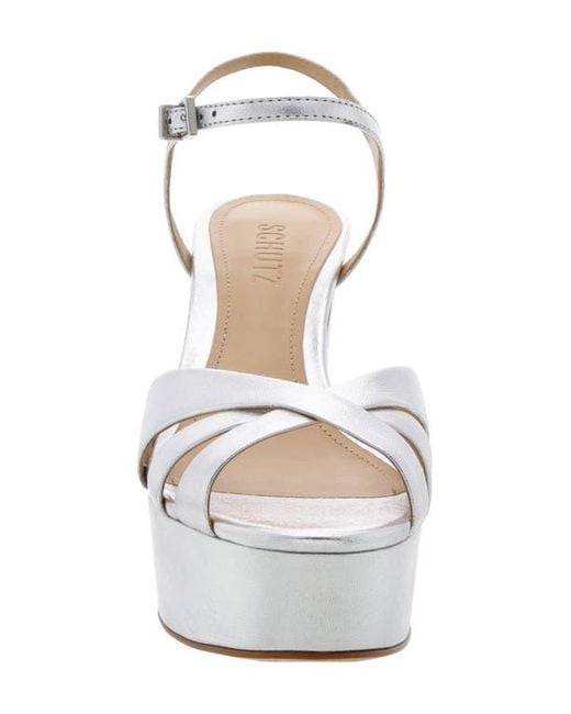 SCHUTZ SHOES Metallic Keefa Platform Sandal