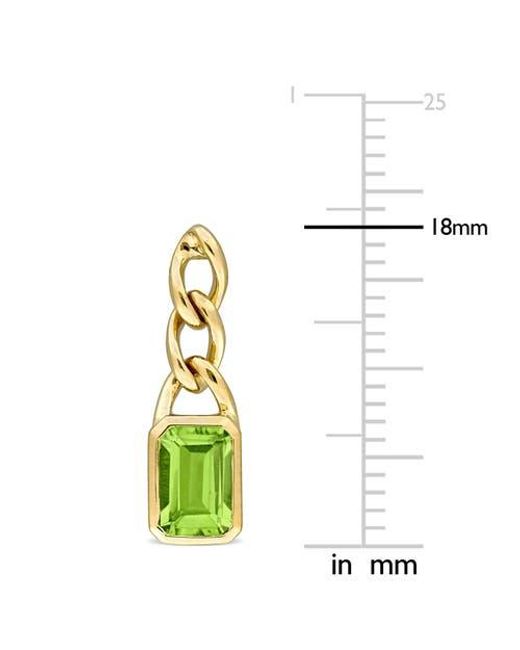 Julianna B Metallic Gemstone Octagon Link Drop Earrings 10K