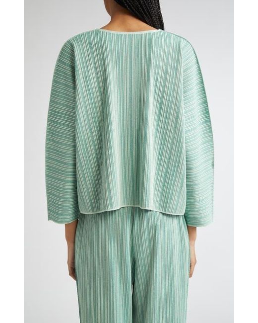 Pleats Please Issey Miyake Green A-Poc Pleated Top