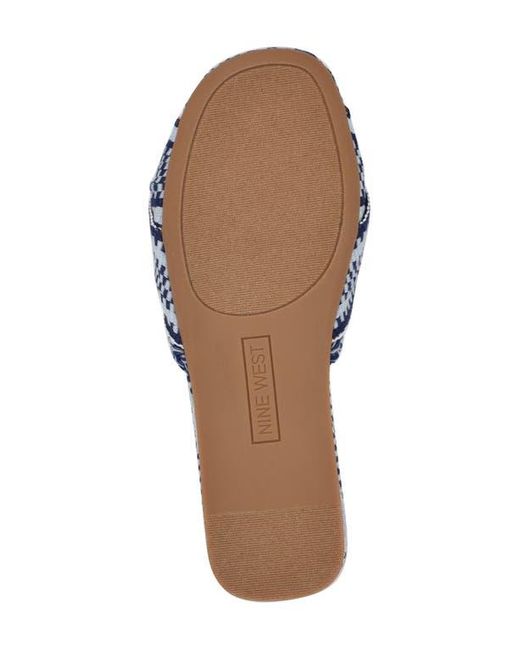 Nine West Blue Lalta Slide Sandal