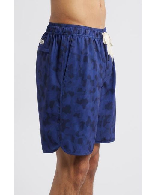 Fair Harbor Blue The Anchor Swim Trunks for men