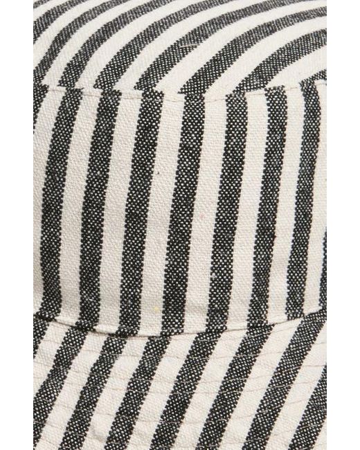 Treasure & Bond Multicolor Frayed Edge Stripe Bucket Hat