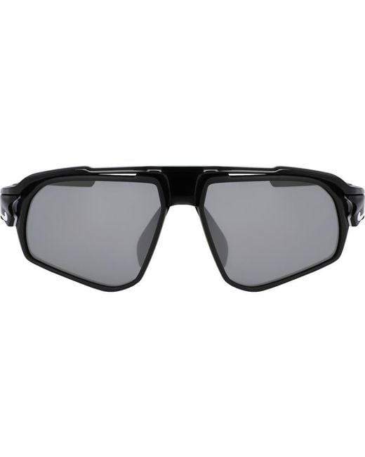 Nike Black Flyfree 72Mm Rectangular Sunglasses for men