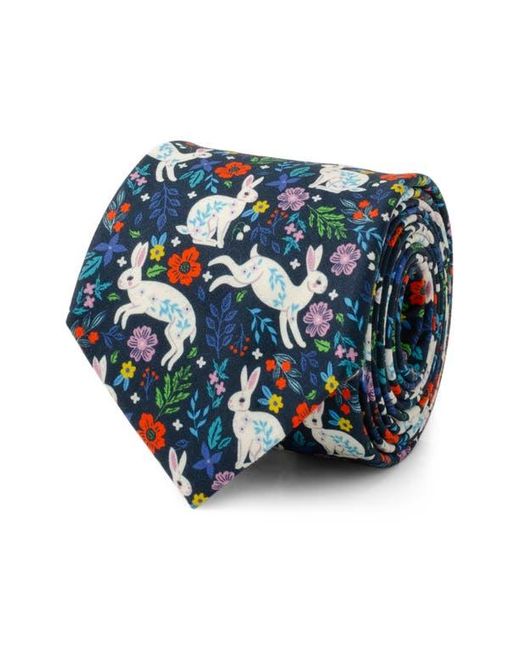 Cufflinks Inc. Blue Rabbit Floral Cotton Tie for men
