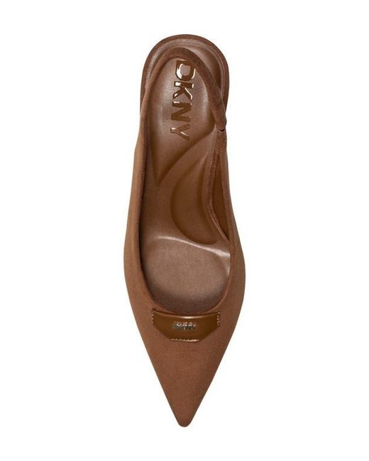 DKNY Brown Camzy Slingback Pointed Toe Pump