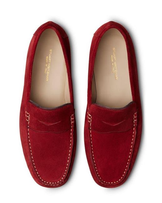 Stuart Weitzman Red Brady Penny Loafer for men