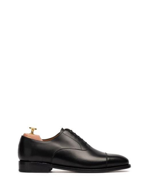 Morjas Black The Cap Toe Oxford for men