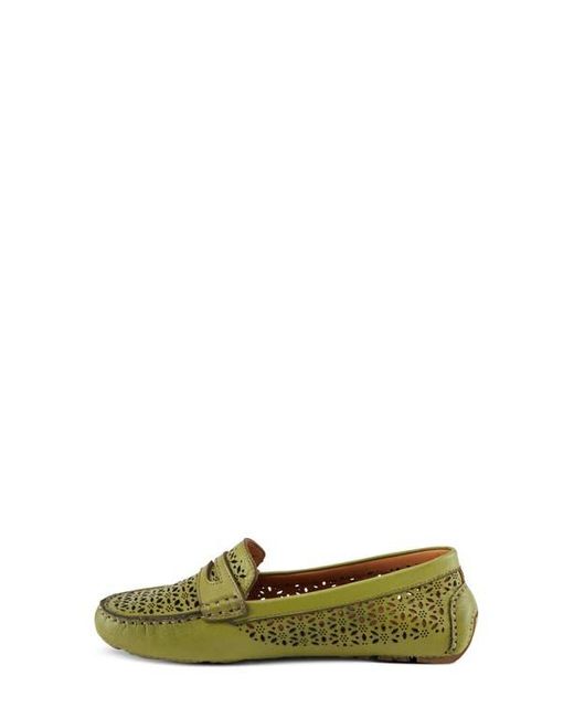 Spring Step Green Crain Driving Penny Loafer