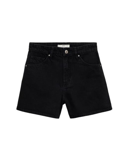 Mango Black Zoey Denim Shorts