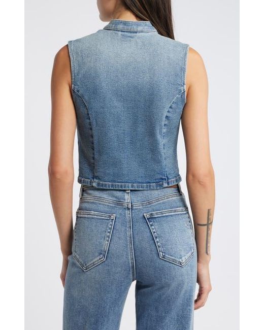 Hidden Jeans Blue Denim Biker Vest
