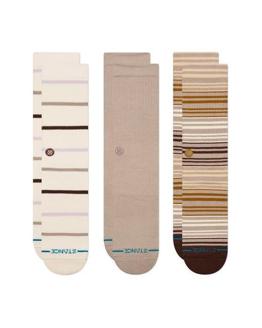 Stance White Boardwalk Assorted 3-Pack Crew Socks for men