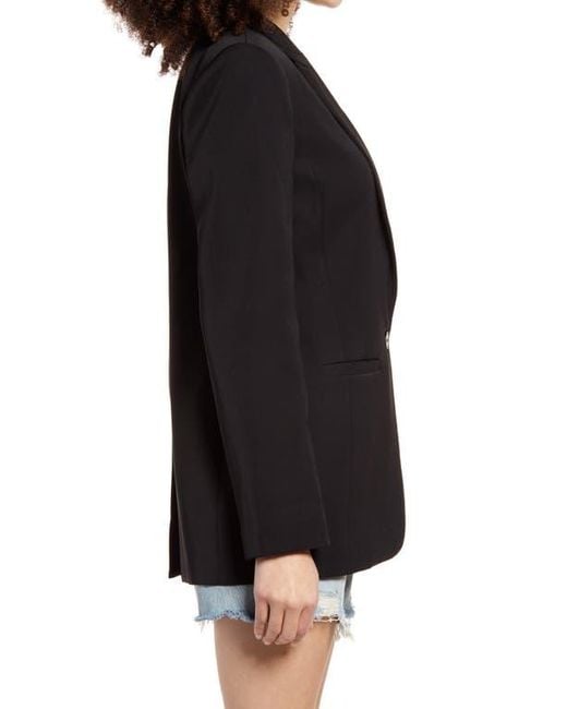 Endless Rose Black Tailored Single Button Blazer