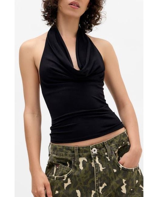 BDG Black Coyote Open Back Halter Top