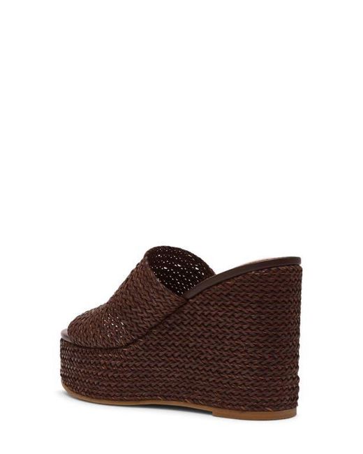Steve Madden Brown Cassi Platform Wedge Slide Sandal