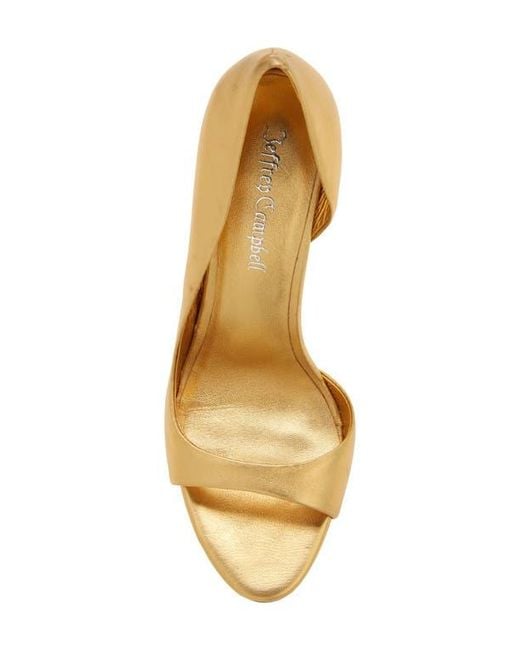 Jeffrey Campbell Metallic Alluria Crystal Heel Sandal