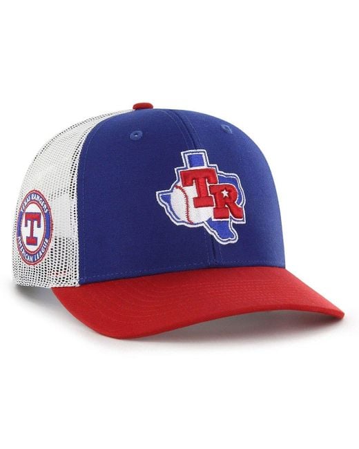 47 /red Texas Rangers Sidenote Trucker Snapback Hat At Nordstrom
