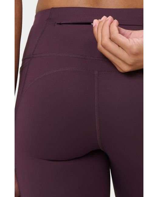Sweaty Betty Purple Therma Boost Pocketed 7/8 Running Leggings