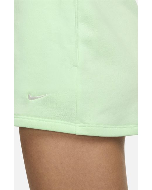 Nike Green Chill High Waist French Terry Shorts