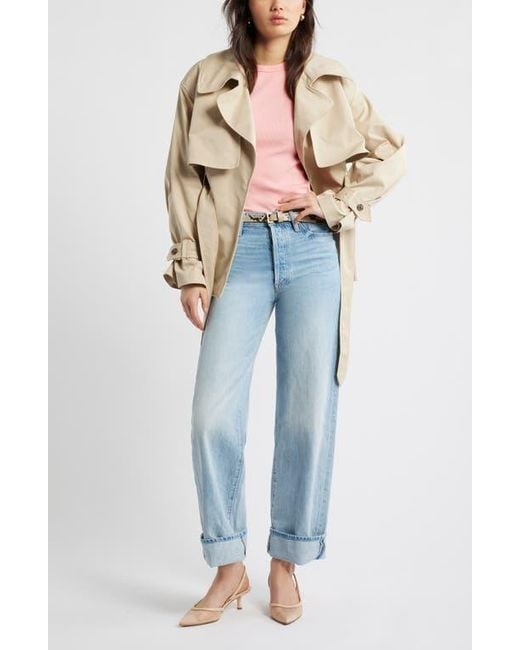 Open Edit Pink Corina Half D'Orsay Kitten Heel Slingback Pump