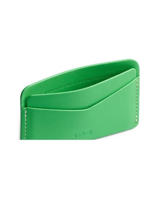 Bellroy Green Leather Rfid Card Case