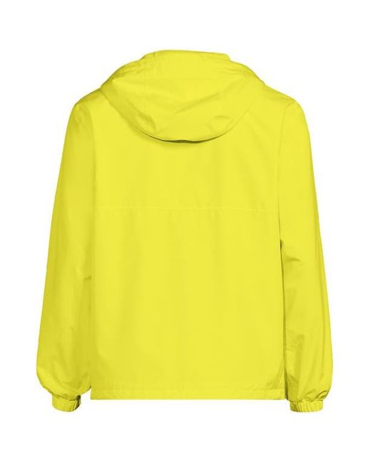 Lands' End Yellow Squall Waterproof Packable Rain Jacket for men