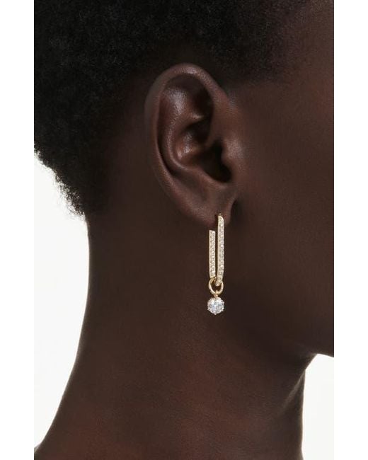 Swarovski Metallic Constella Crystal Hoop Earrings