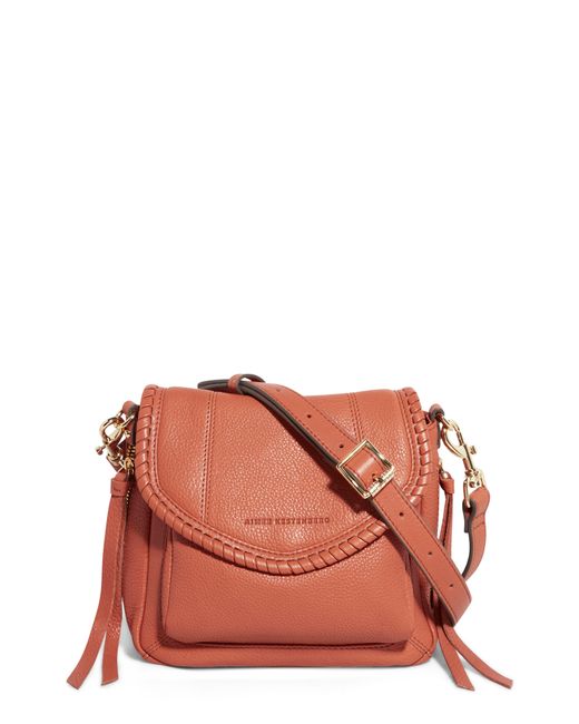 Aimee Kestenberg Orange Mini All For Love Convertible Leather Crossbody Bag