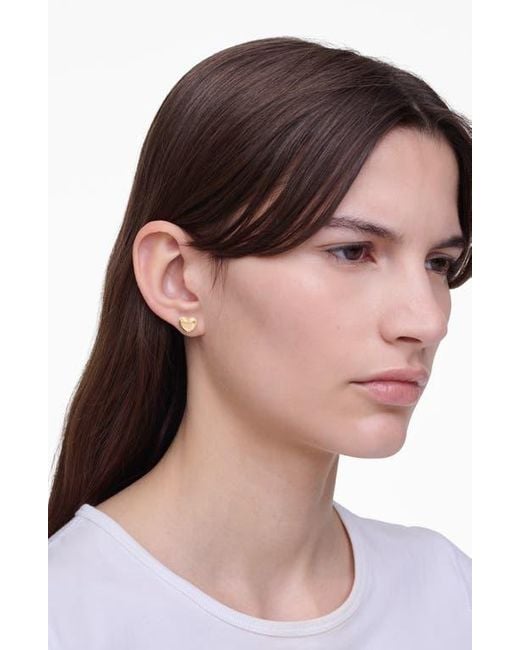 Marc Jacobs Metallic Micro Heart Balloon Stud Earrings