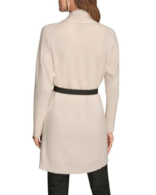 Donna Karan Natural Belted Cardigan
