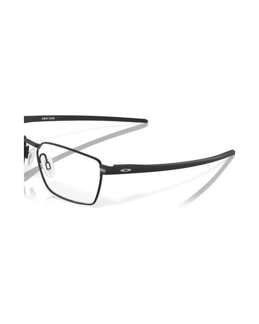 Oakley Black 55Mm Rectangle Optical Glasses for men