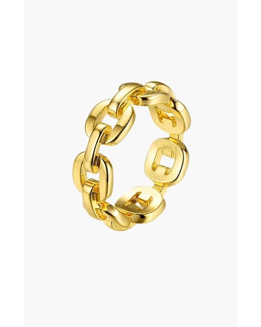 Kellery Metallic Link Curb Chain Ring