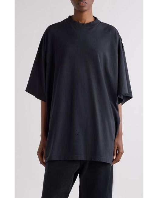 Balenciaga Black Oversize Graphic T-Shirt