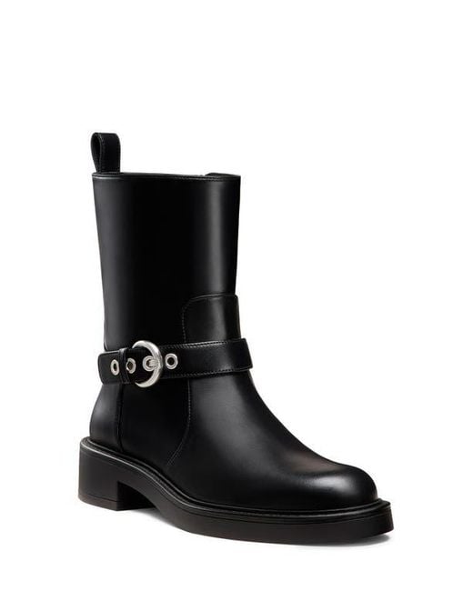 Stuart Weitzman Black Chrystie Zip Bootie
