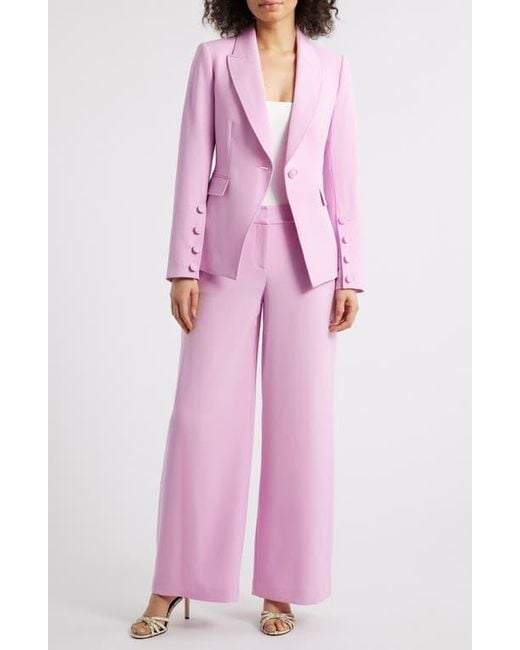 Tahari Pink One-Button Blazer