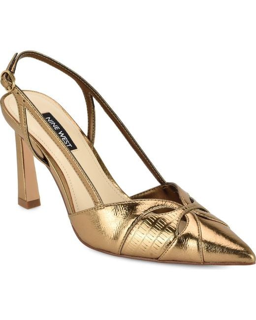Nine West Metallic Darella Pointed Toe Slingback Pump