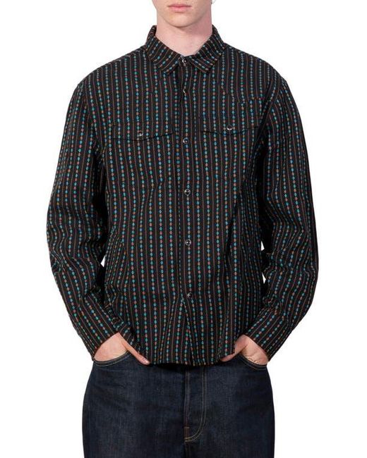 Pleasures Black Tribute Western Snap-Up Shirt for men