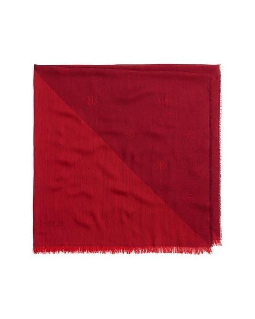 Rag & Bone Red Geo Dagger Wool Blend Square Scarf