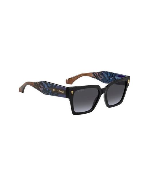 Etro Black 55Mm Gradient Rectangular Sunglasses