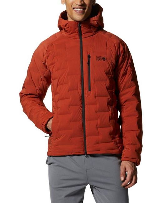 Mountain Hardwear Stretchdown 700 Fill Power Down Hooded Jacket in Red ...