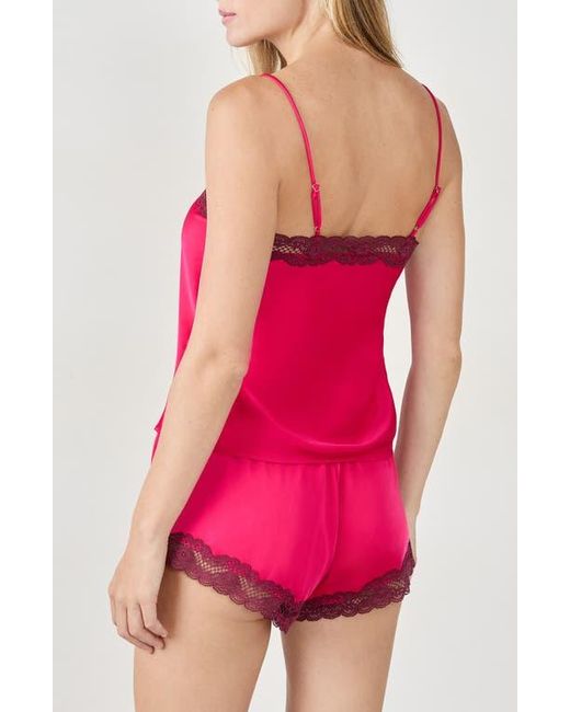 Etam Pink Attitude Lace Trim Satin Camisole
