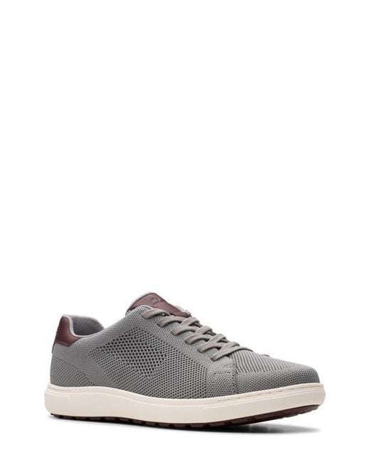 Clarks White Mapstone Knit Sneaker for men