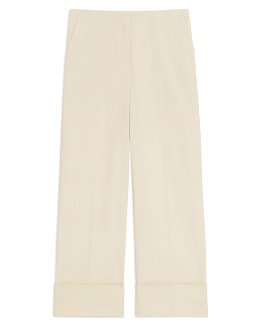 Theory Natural Patton Wide Cuff Stretch Cotton Crop Pants