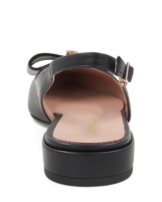 Bruno Magli Black Bella Pointed Toe Slingback Flat