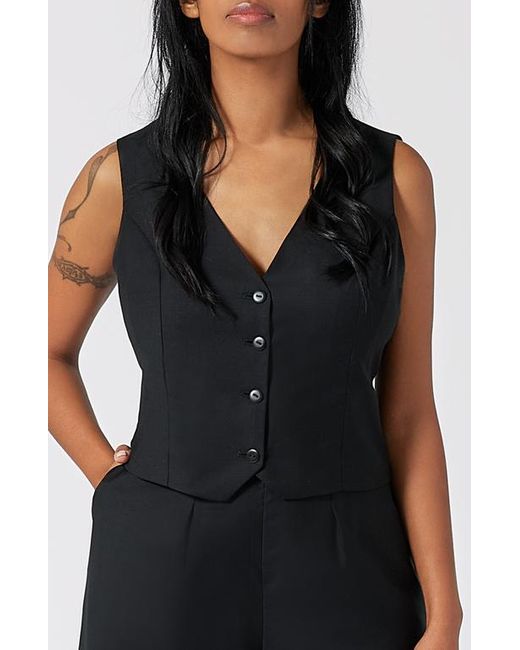 Aam The Label Black The Wool Vest