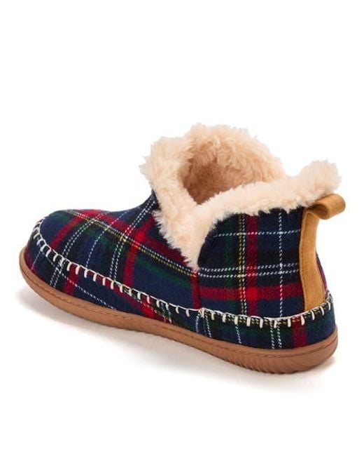 Dearfoams Blue Brixen Bootie Slipper for men