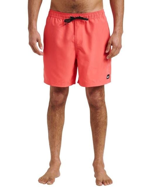 Quiksilver Red Everyday Volley 15-Inch Swim Trunks for men