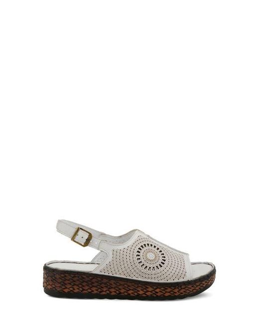 Spring Step White Cordero Slingback Sandal