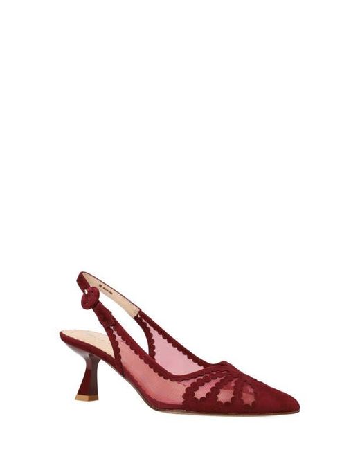 Pelle Moda Red Jacie Slingback Pointed Toe Pump